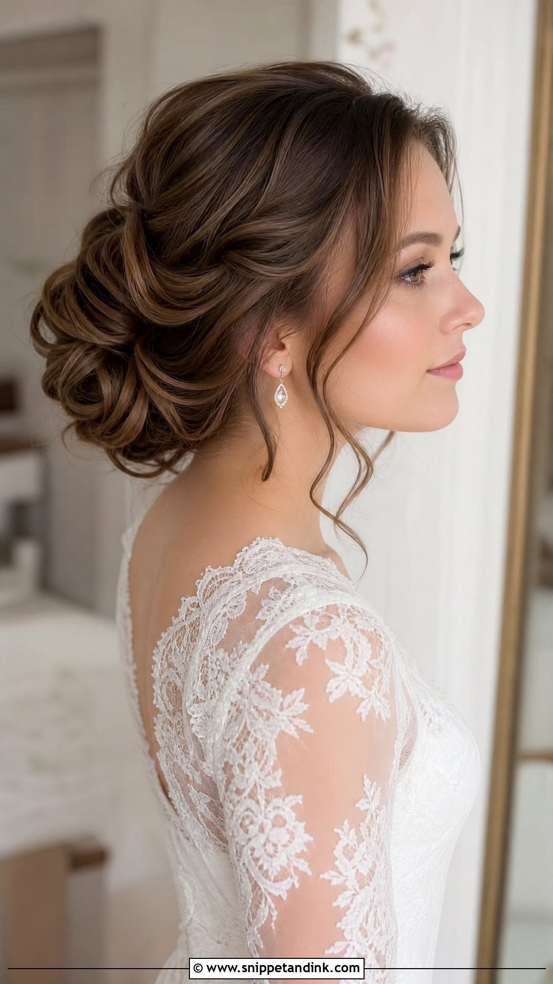 Wedding Textured Bun Updo - Snippet and Ink - 20 Wedding Up Hairstyles