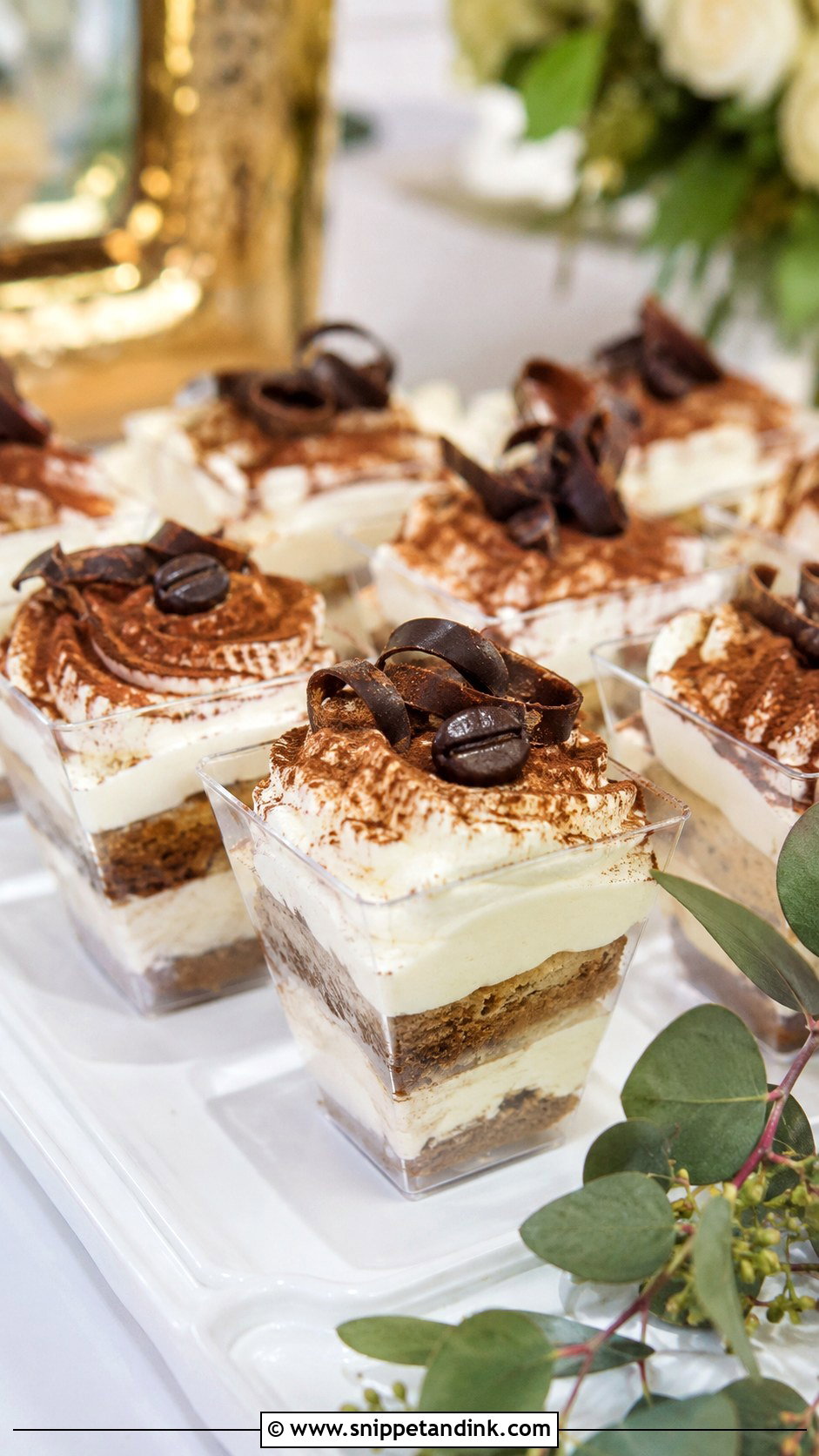 Wedding Tiramisu Cups - Snippet and Ink - 20 Wedding Themed Desserts