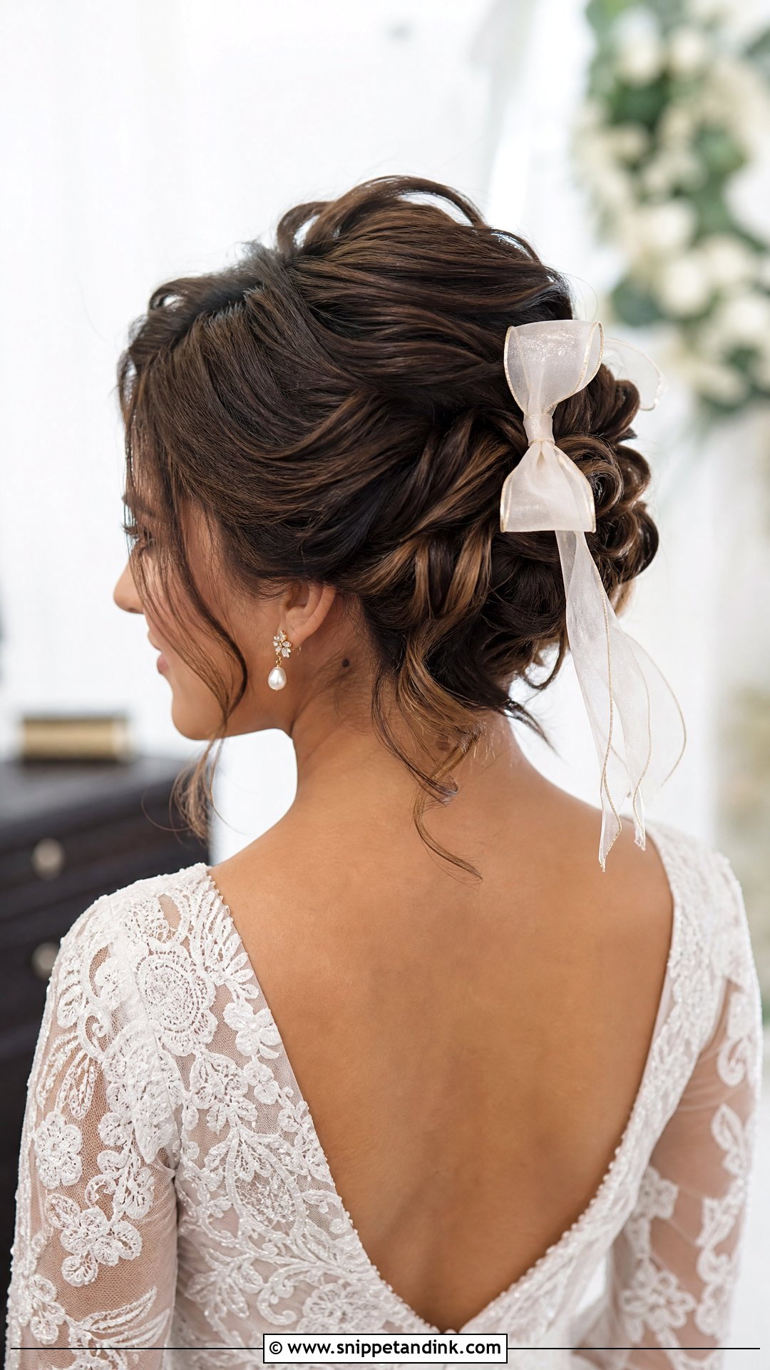 Wedding Updo With Bow - Snippet and Ink - 15 Bow Wedding Hairstyle Ideas