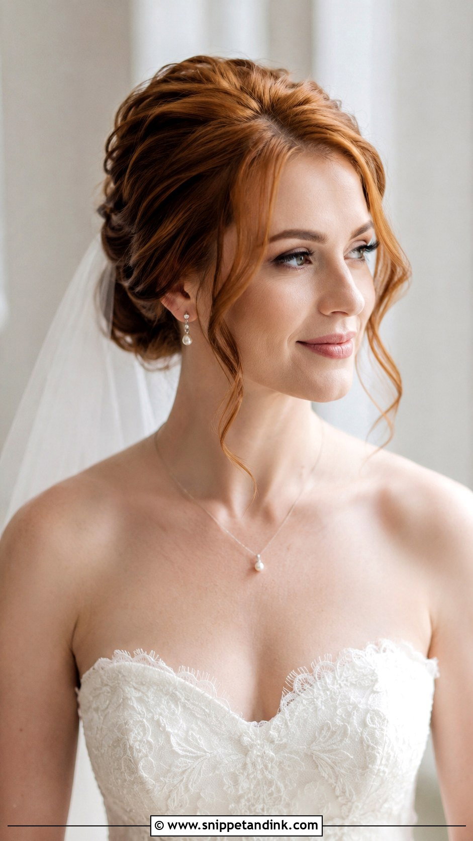 Wedding Updo With Face Framing Pieces - Snippet and Ink - 20 Wedding Hair Front View Ideas