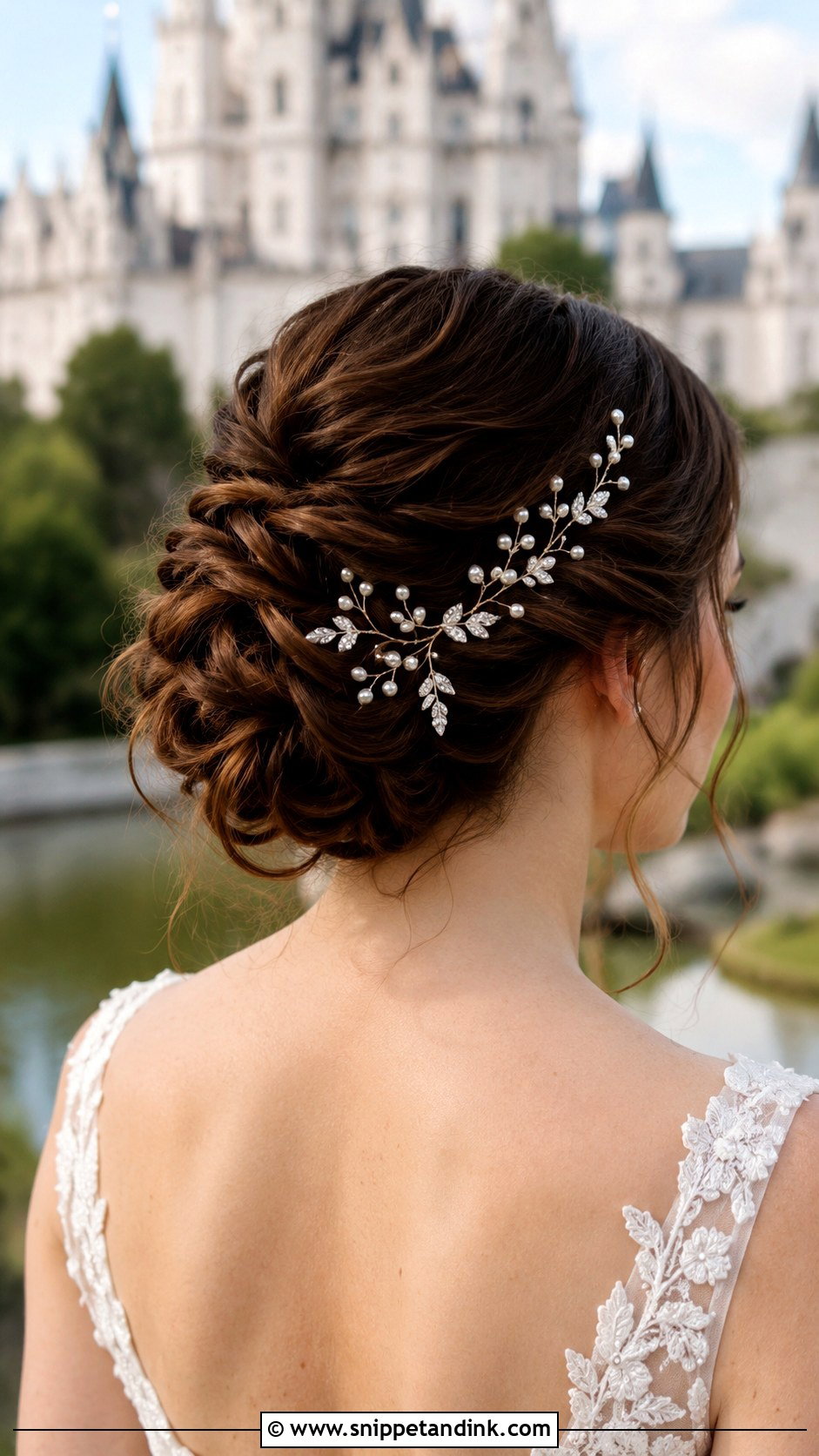 Wedding Updo With Hair Vine - Snippet and Ink - 30 Bride Wedding Hair Styles