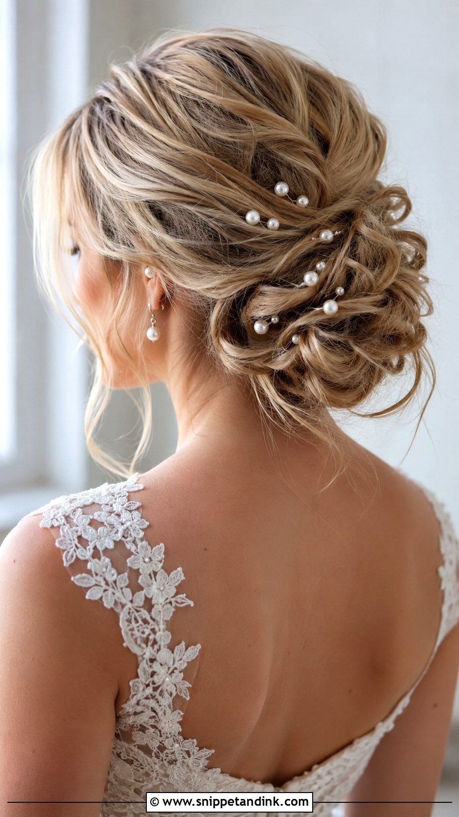 Wedding Updo With Pearl Pins - Snippet and Ink - 15 Wedding Hair with Accessories
