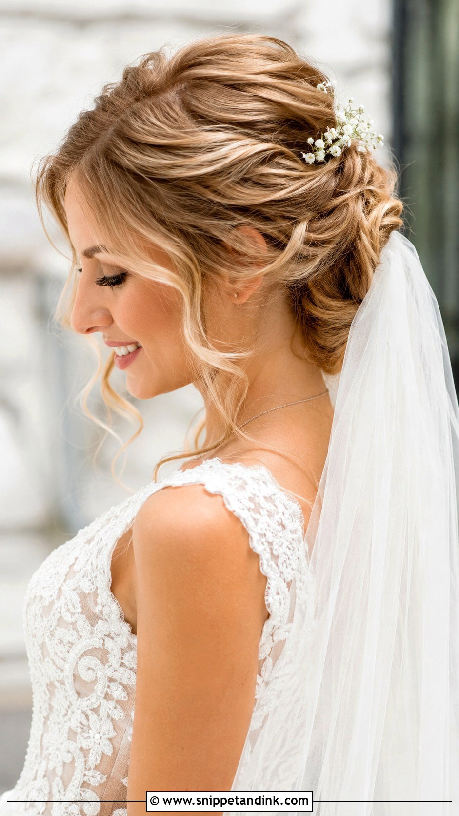 Wedding Updo With Tendrils - Snippet and Ink - 25 Elegant Wedding Hair Ideas