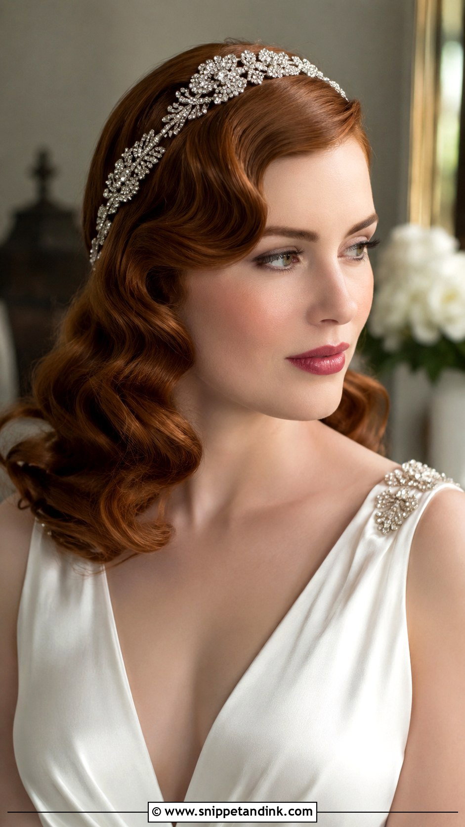 Wedding Vintage Waves With Headband - Snippet and Ink - 15 Wedding Hairstyle with Headband Ideas