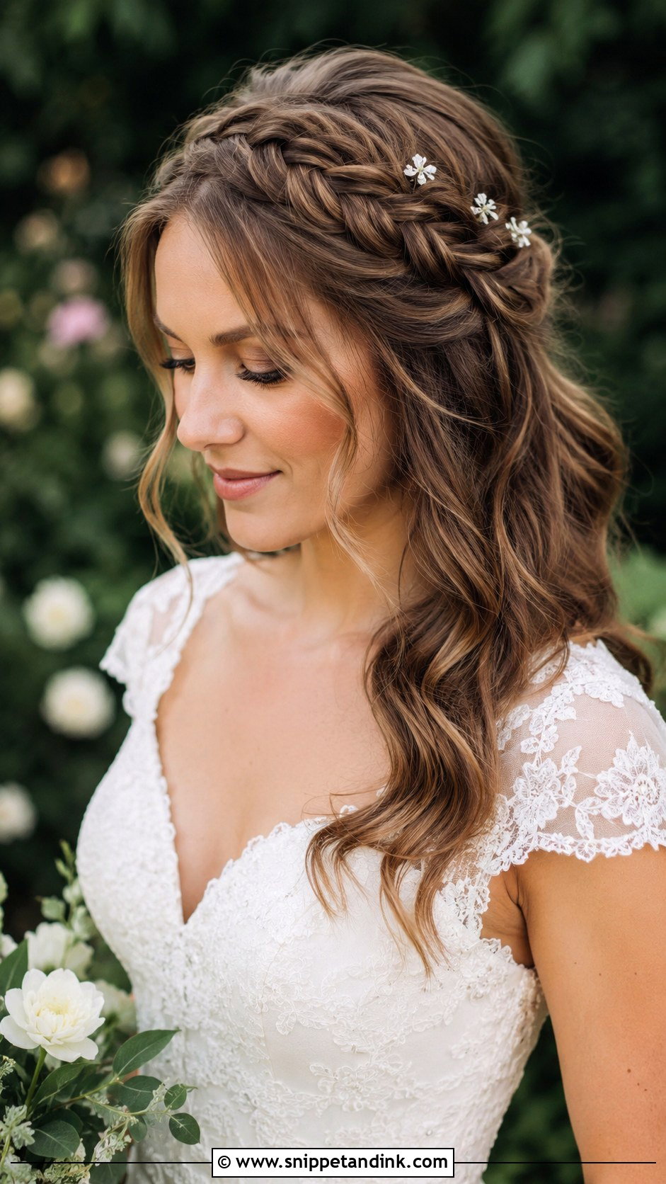 Wedding Waves With Braids - Snippet and Ink - 15 Romantic Waves Wedding Hair