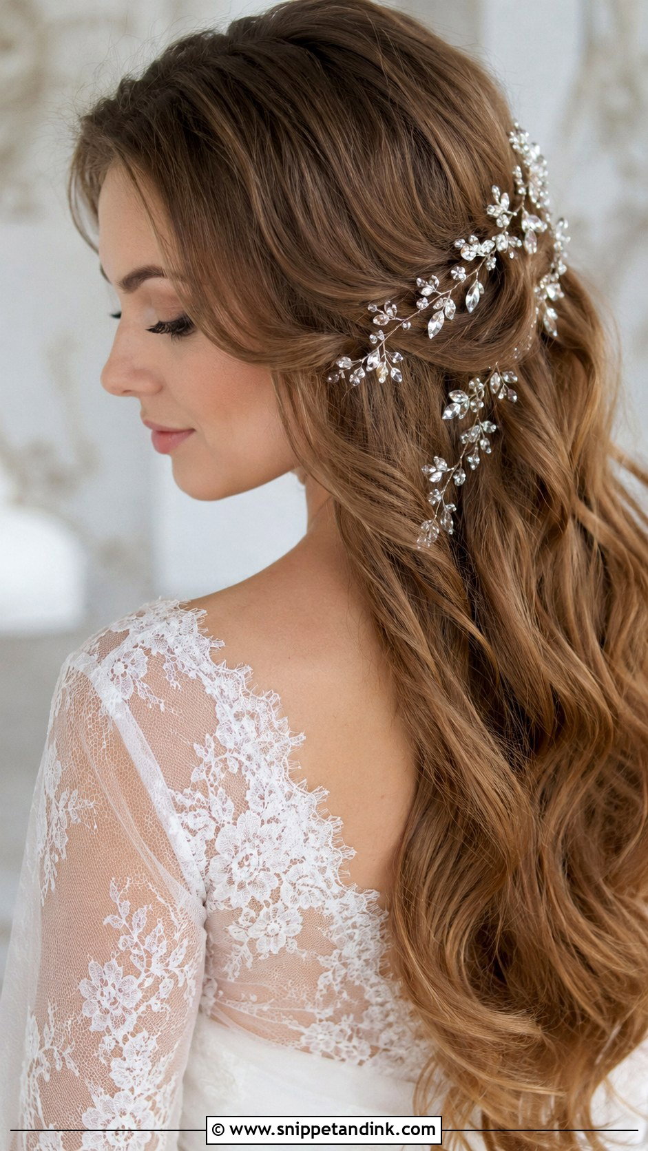 Wedding Waves With Crystal Hair Vine - Snippet and Ink - 15 Wedding Hair Accessories Headpieces