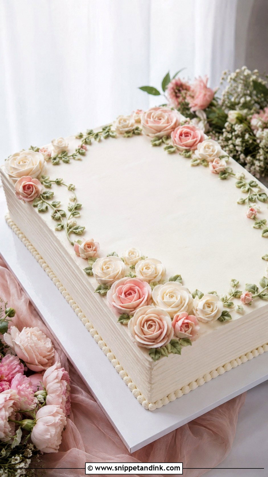 Wegmans Buttercream Rose Wedding Cake - Snippet and Ink - 30 Wegmans Wedding Cake Ideas