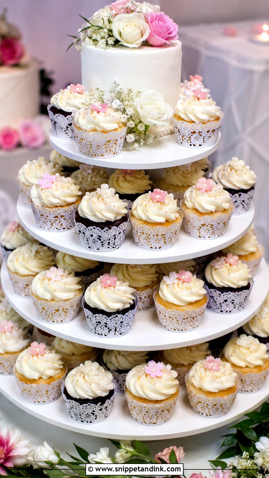 Wegmans Cupcake Wedding Display - Snippet and Ink - 30 Wegmans Wedding Cake Ideas