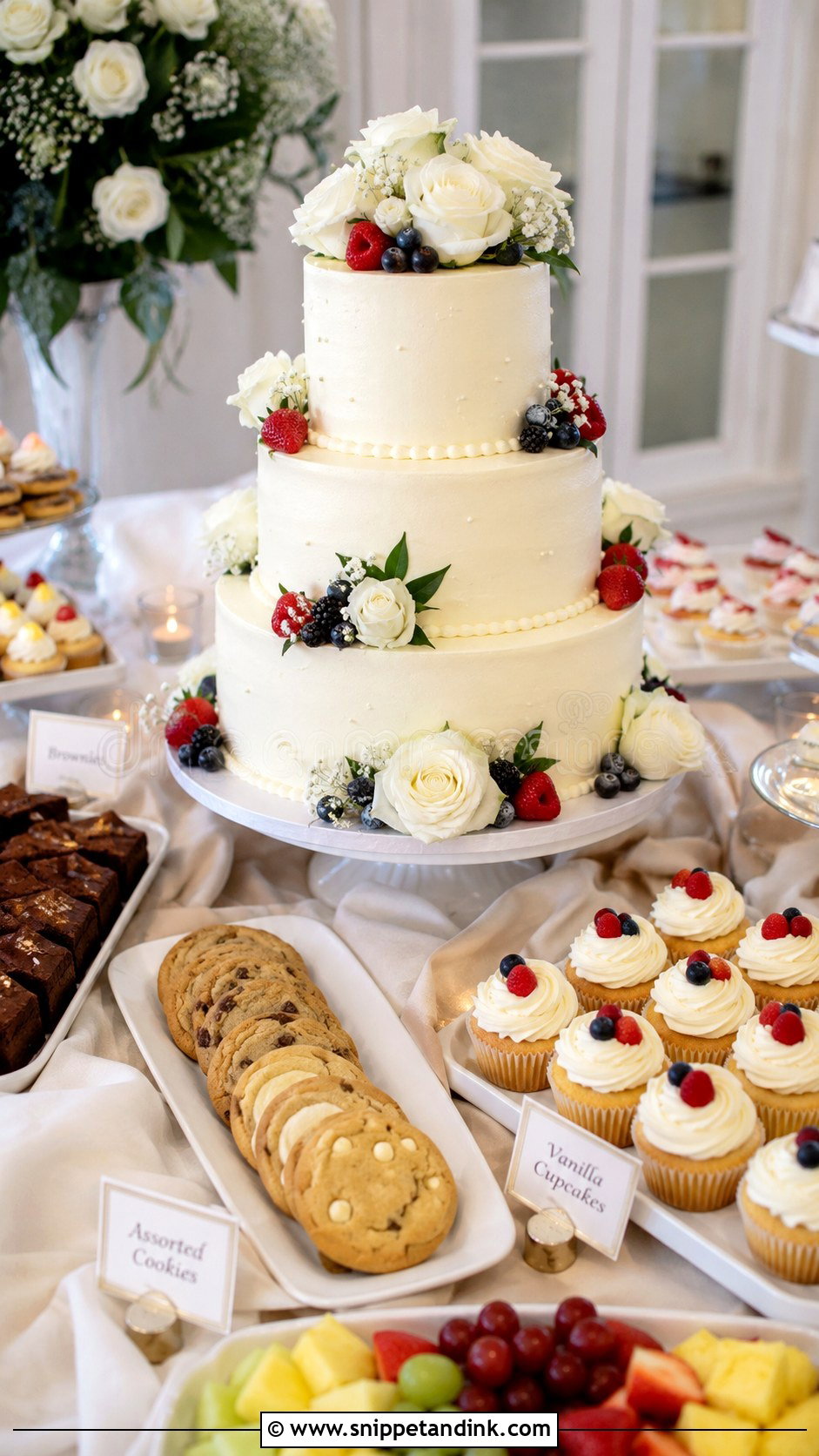 Wegmans Dessert Table Wedding Cake - Snippet and Ink - 30 Wegmans Wedding Cake Ideas