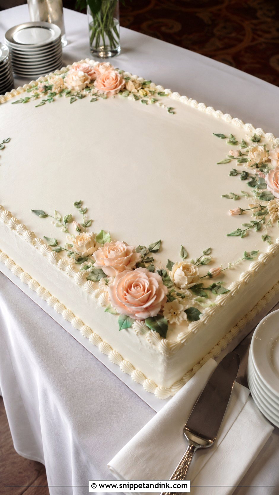 Wegmans Floral Sheet Wedding Cake - Snippet and Ink - 30 Wegmans Wedding Cake Ideas