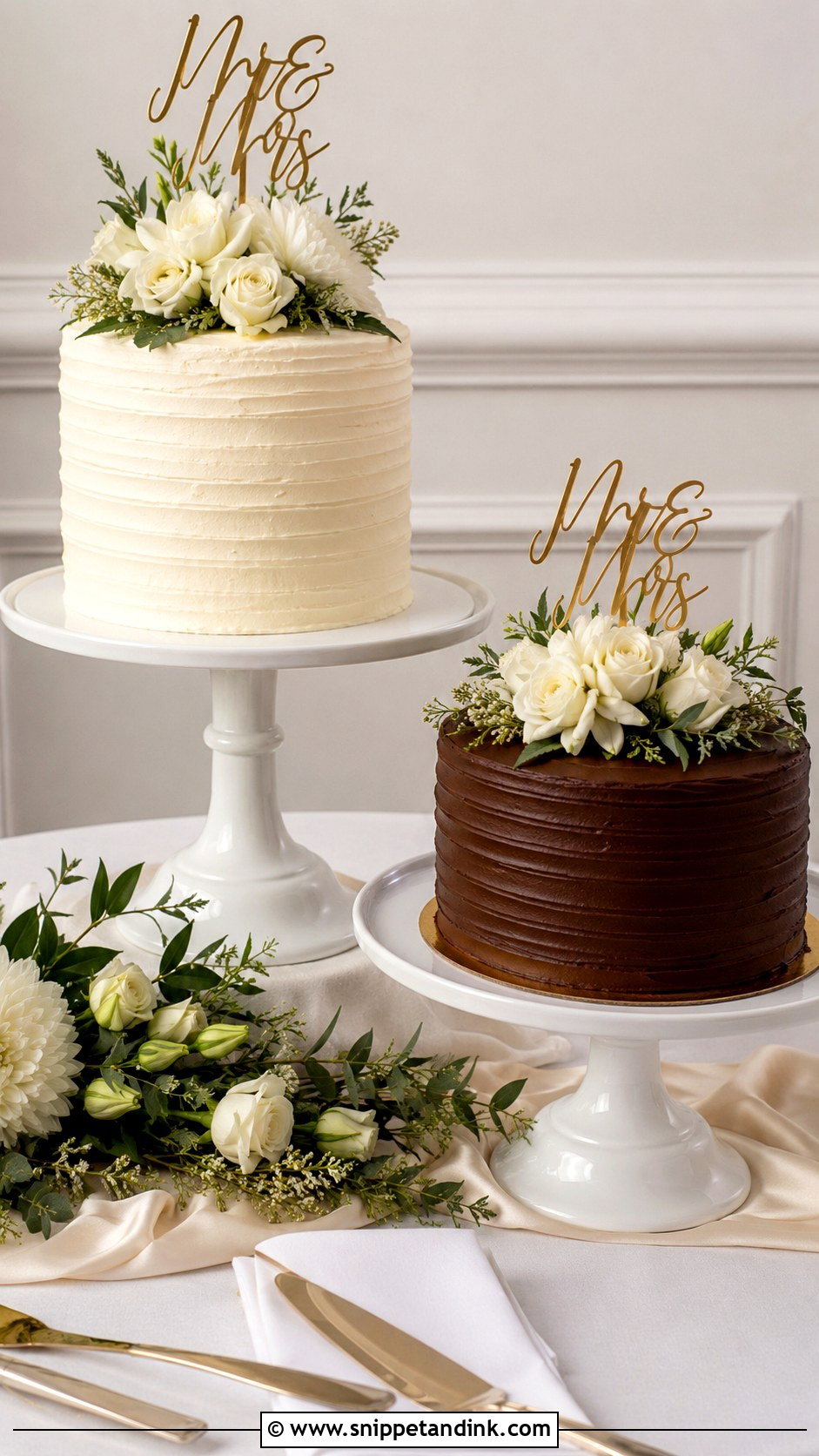 Wegmans Two Cake Wedding Table - Snippet and Ink - 30 Wegmans Wedding Cake Ideas