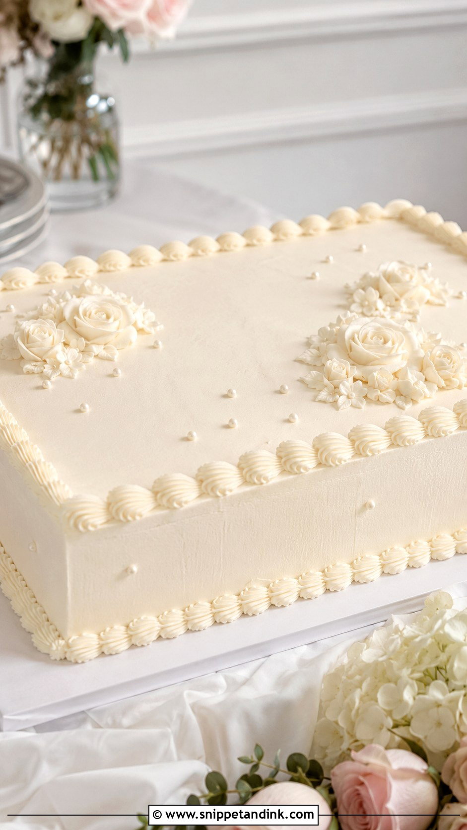 Wegmans White Wedding Sheet Cake - Snippet and Ink - 30 Wegmans Wedding Cake Ideas
