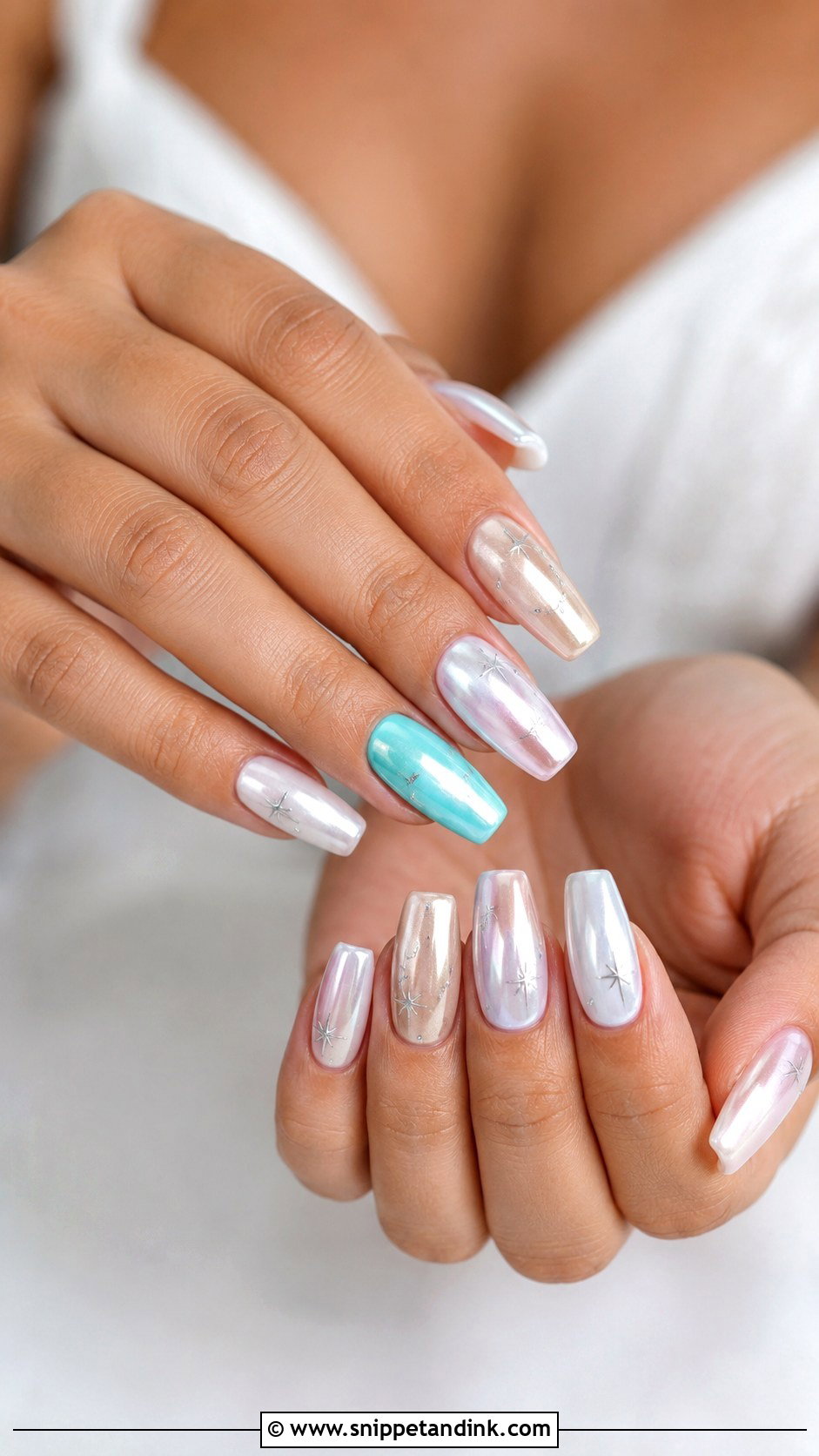 Western Bridal Chrome Nails - Snippet and Ink - 20 Western Bridal Nails