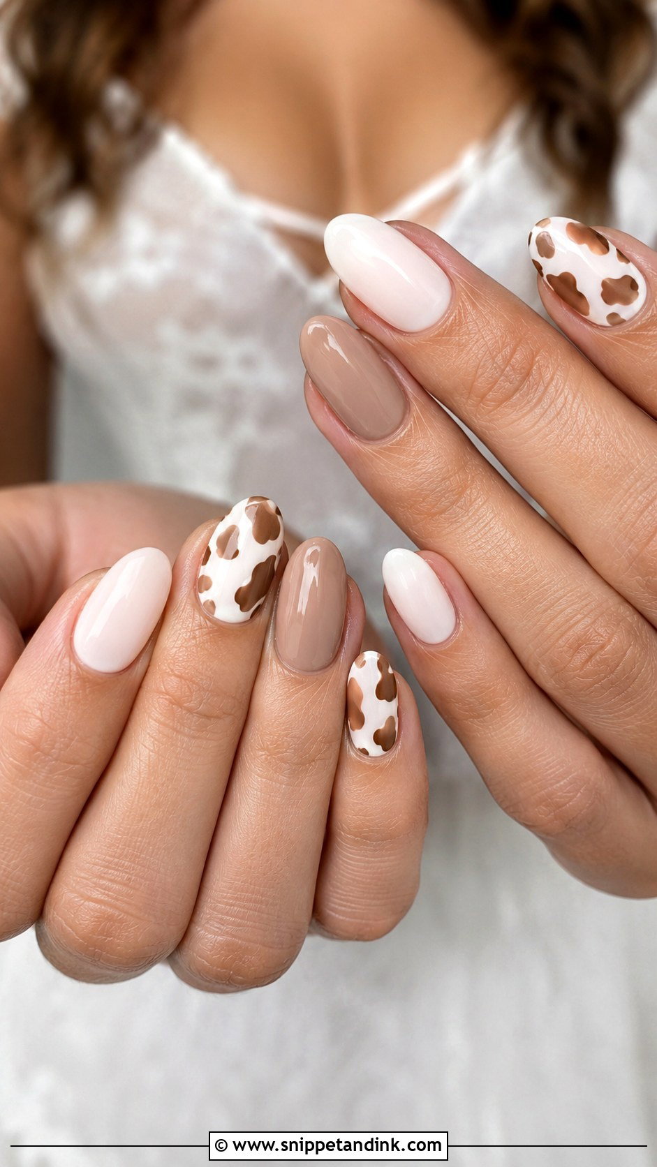 Western Bridal Cow Print Nails - Snippet and Ink - 20 Western Bridal Nails