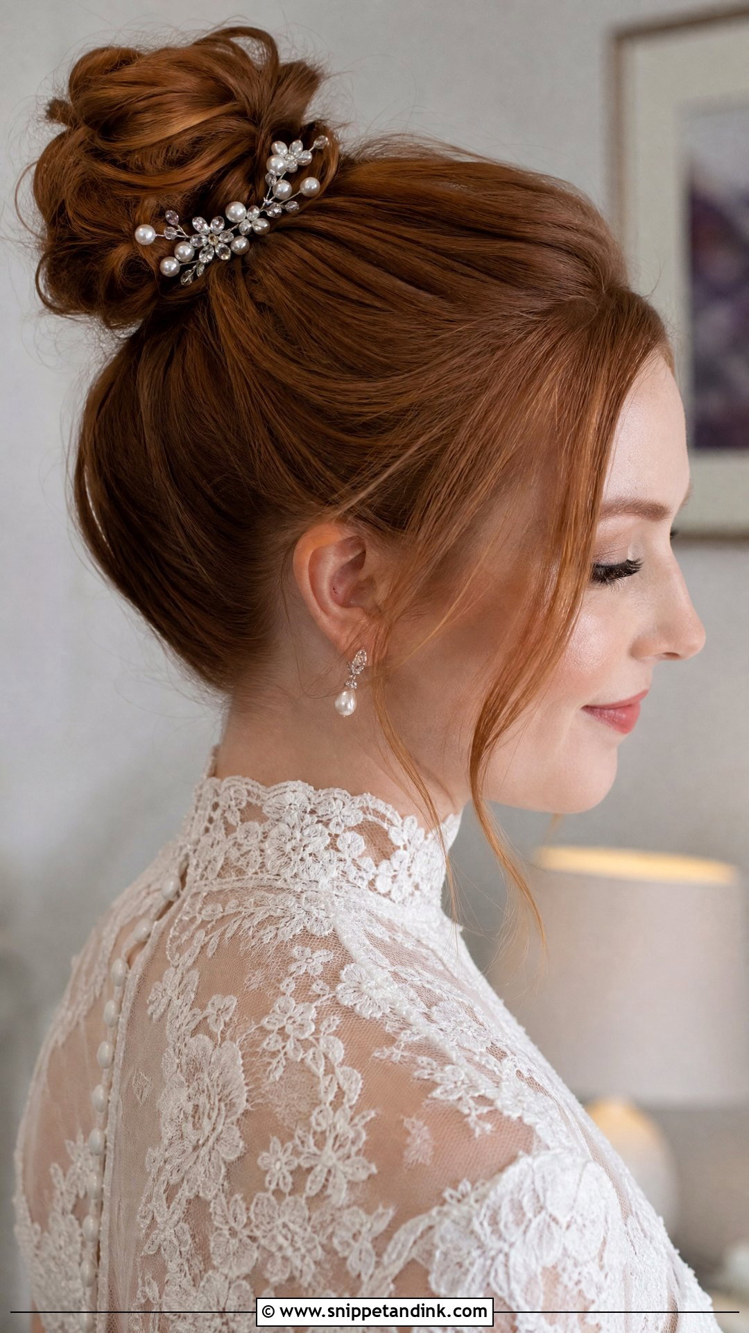 Western Bridal High Bun - Snippet and Ink - 20 Western Bridal Hairstyles