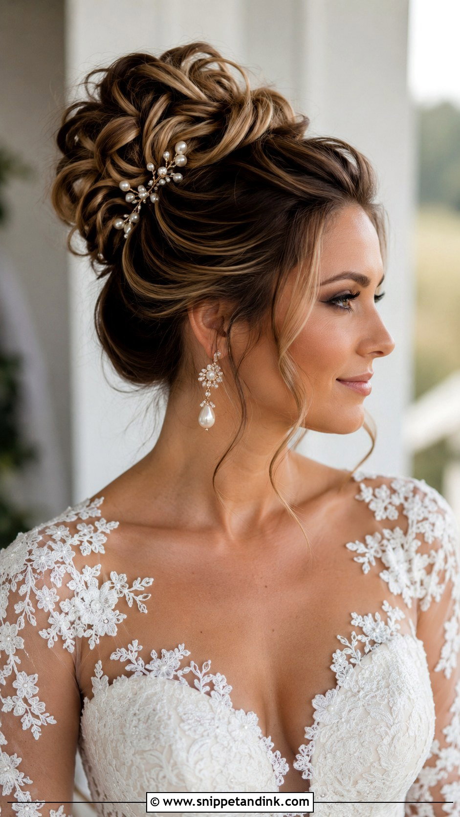 Western Bridal High Bun - Snippet and Ink - 15 Western Bridal Hair Ideas