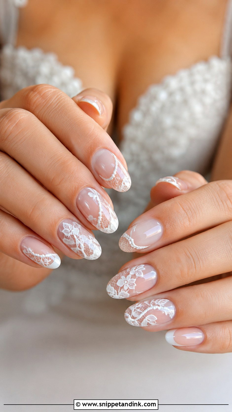 Western Bridal Lace Nails - Snippet and Ink - 20 Western Bridal Nails