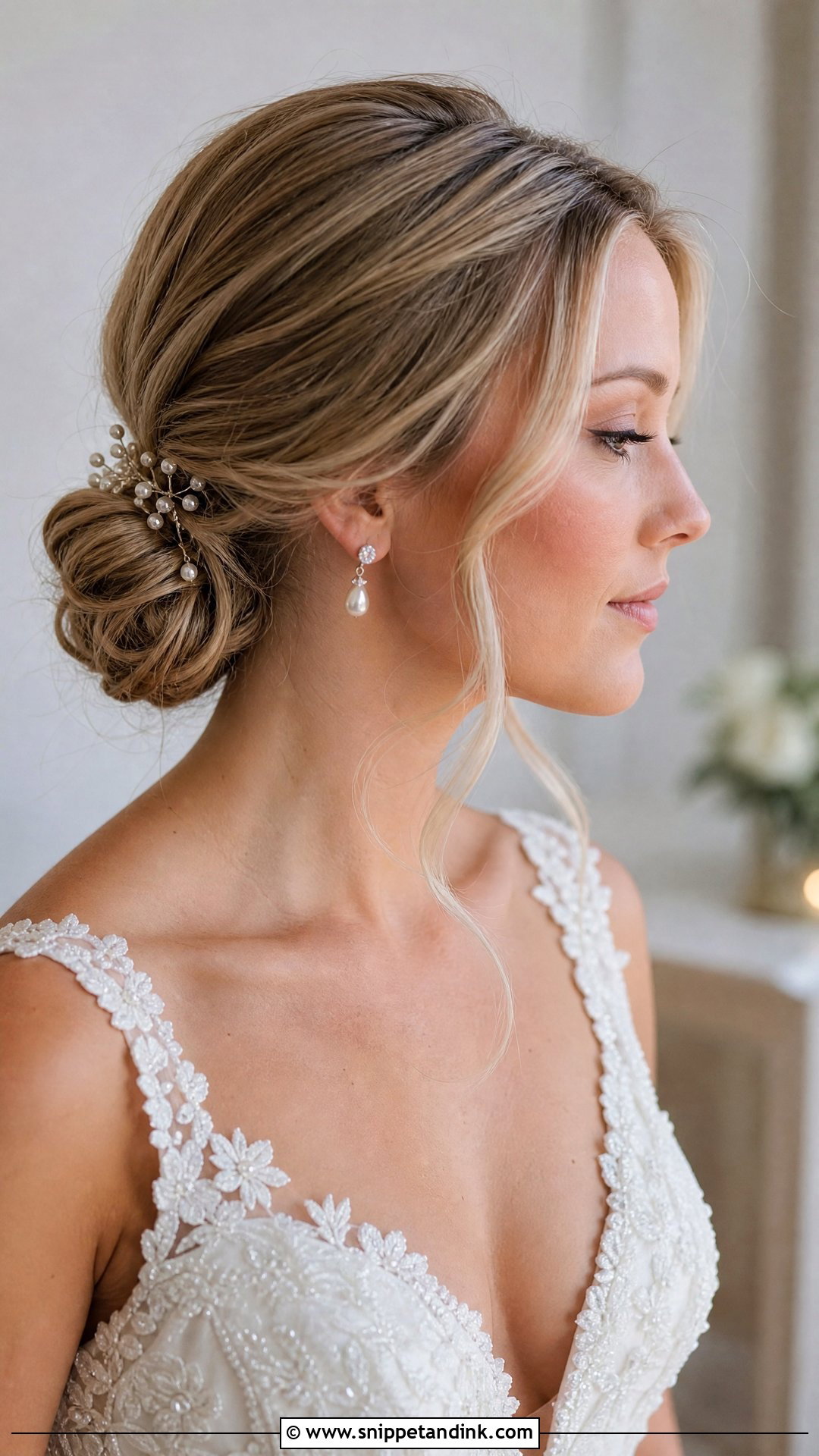 Western Bridal Low Bun - Snippet and Ink - 20 Western Bridal Hairstyles