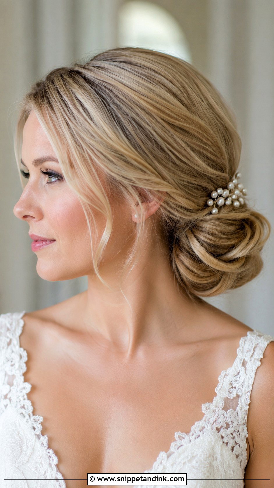 Western Bridal Low Chignon - Snippet and Ink - 15 Western Bridal Hair Ideas