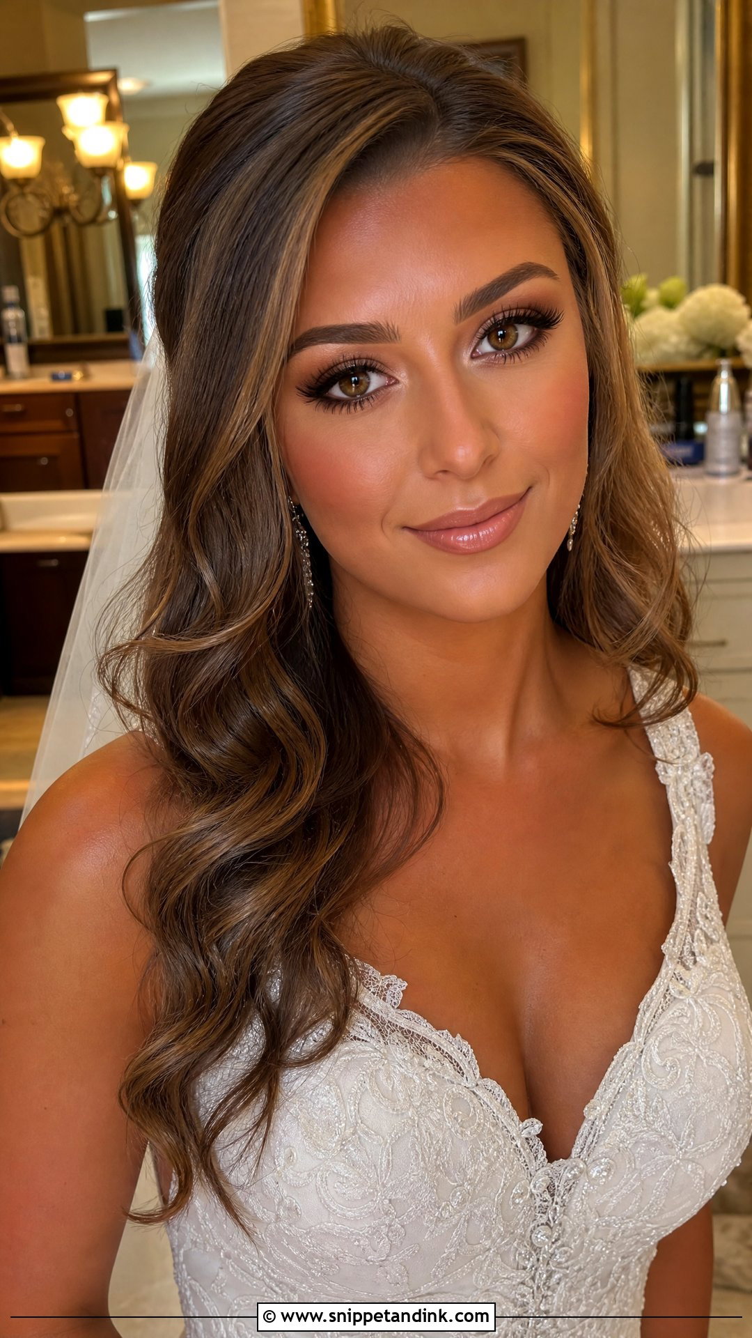 Western Bridal Makeup With Nude Lip - Snippet and Ink - 20 Western Bridal Makeup Ideas