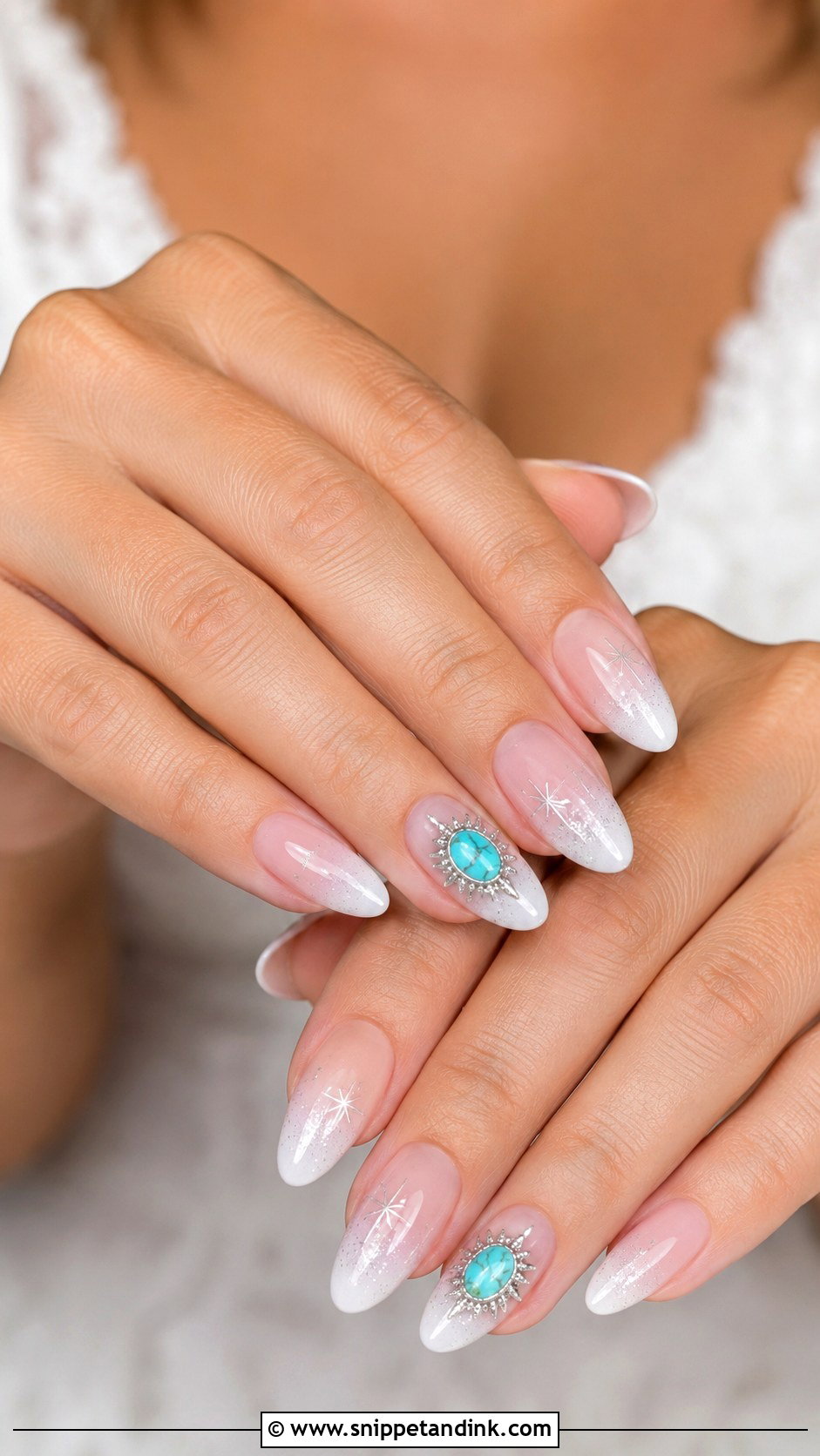 Western Bridal Ombre Nails - Snippet and Ink - 20 Western Bridal Nails