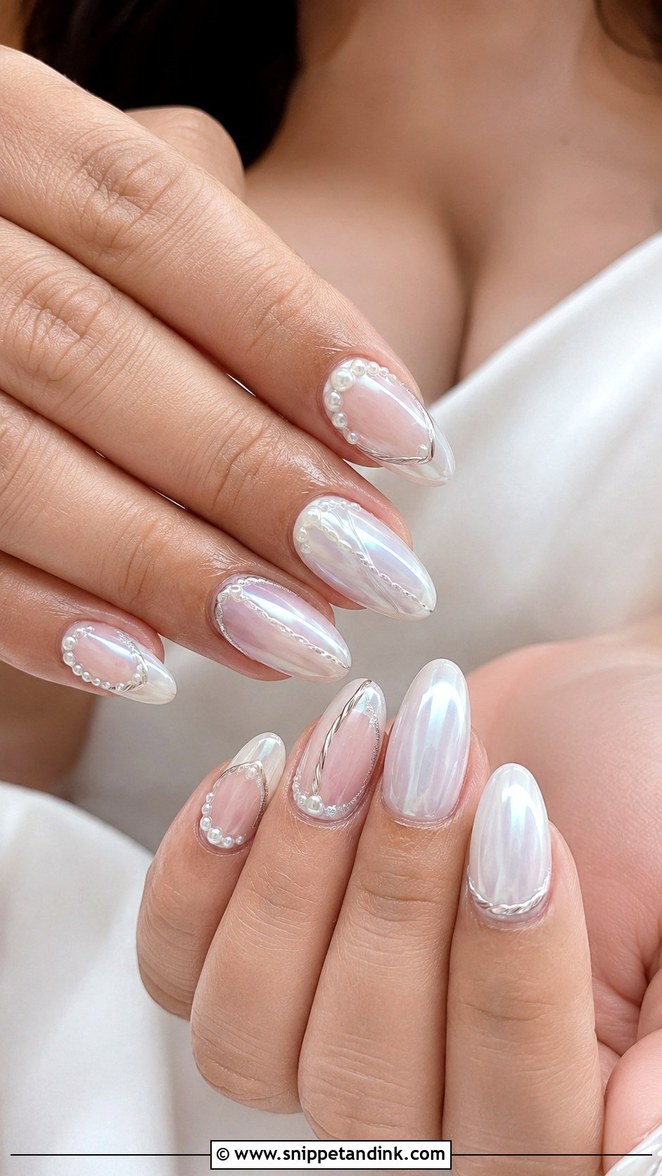 Western Bridal Pearl Nails - Snippet and Ink - 20 Western Bridal Nails
