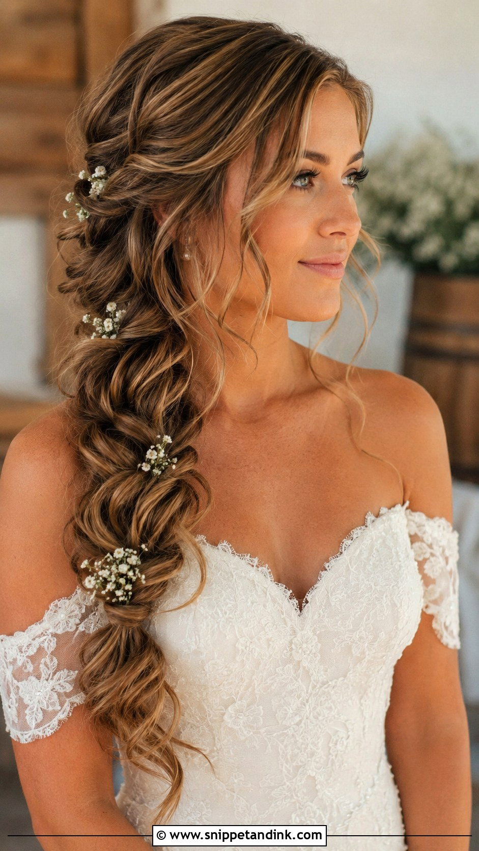 Western Bridal Side Braid - Snippet and Ink - 15 Western Bridal Hair Ideas