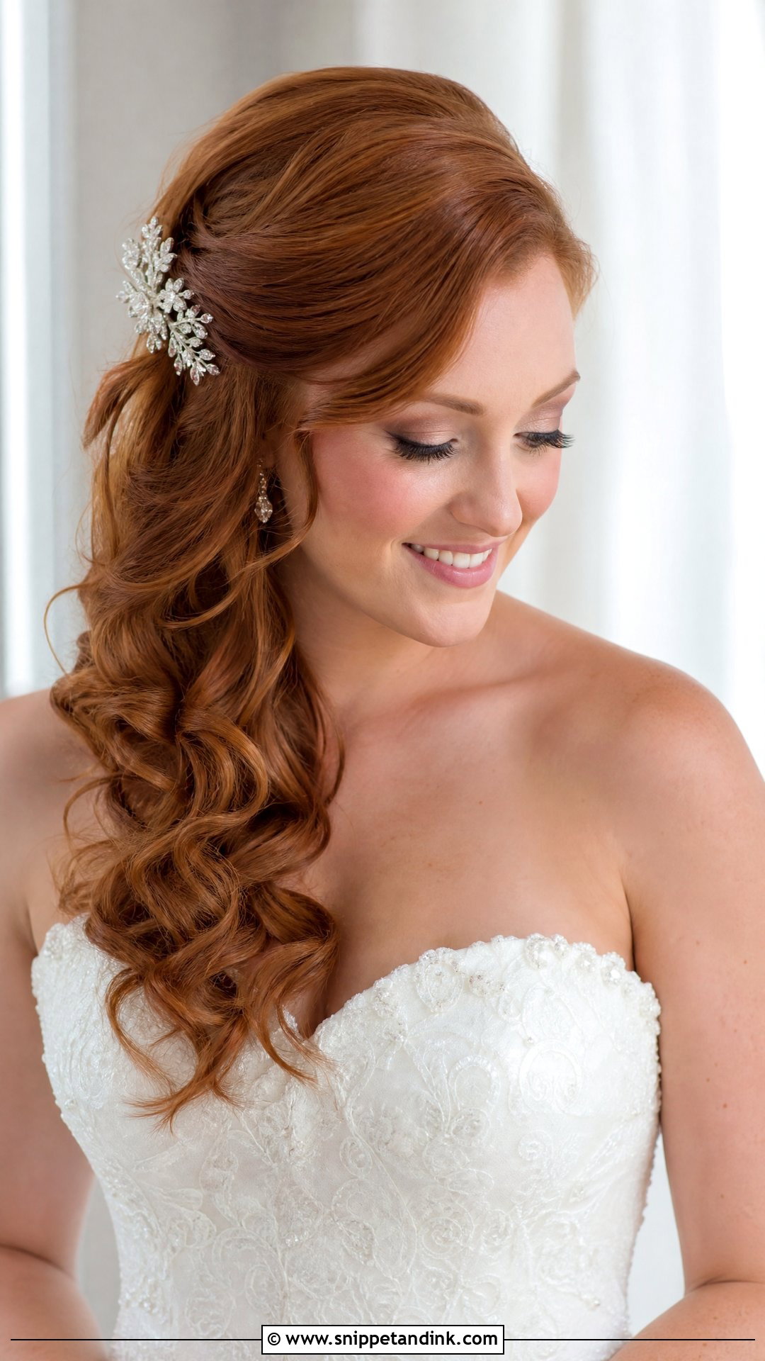 Western Bridal Side Swept Curls - Snippet and Ink - 20 Western Bridal Hairstyles