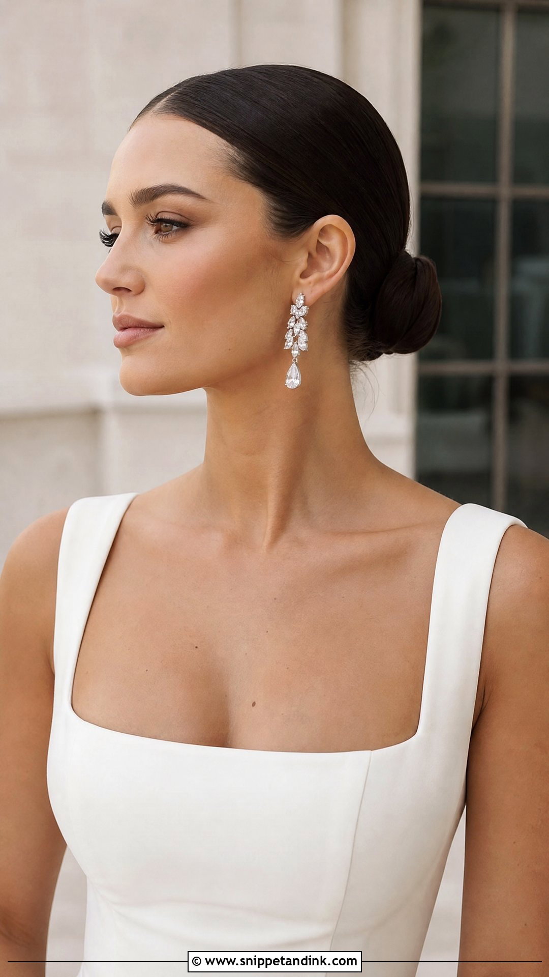 Western Bridal Sleek Bun - Snippet and Ink - 20 Western Bridal Hairstyles