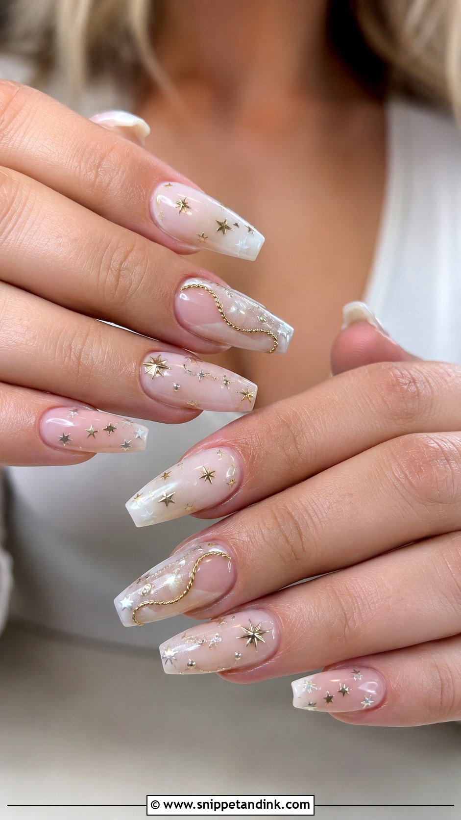 Western Bridal Star Nails - Snippet and Ink - 20 Western Bridal Nails