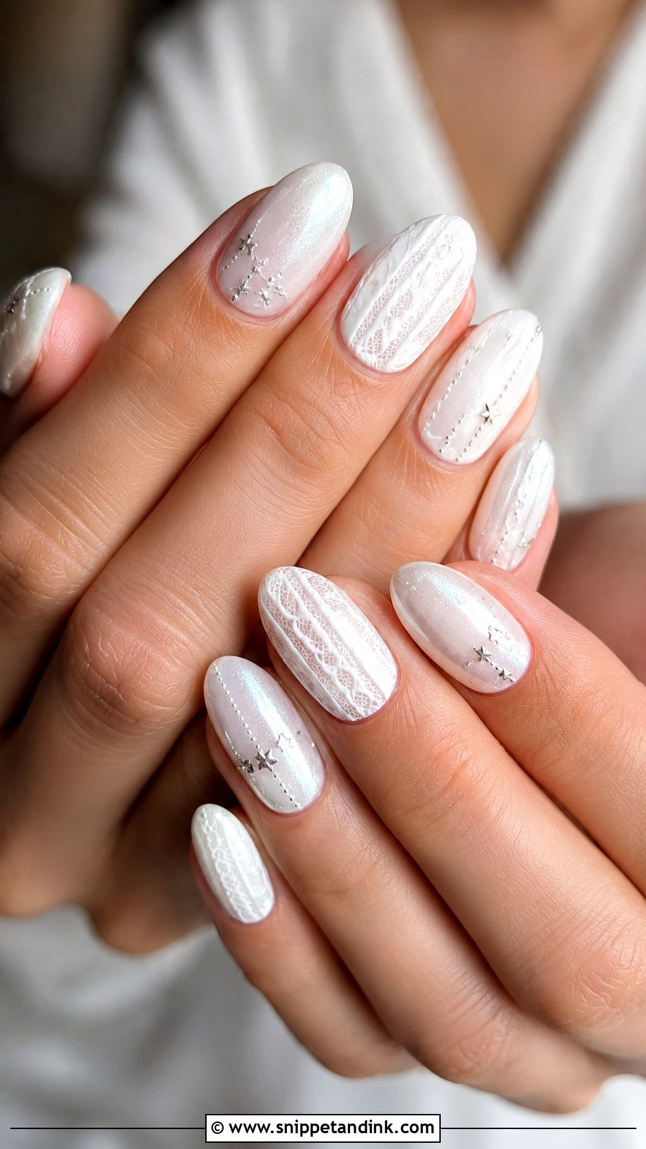 Western Bridal White Nails - Snippet and Ink - 20 Western Bridal Nails