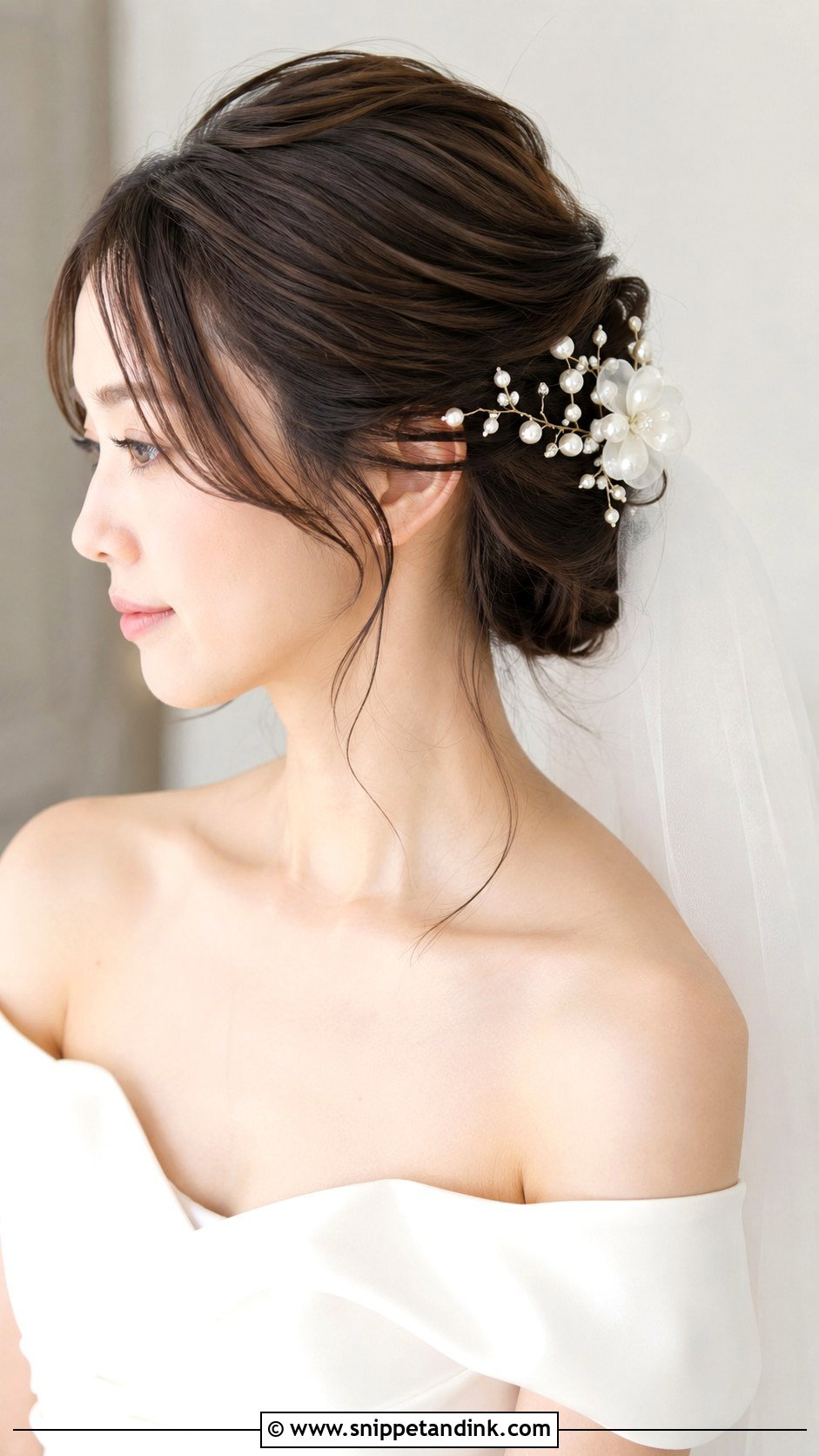 Western Dress Japanese Bridal Hair - Snippet and Ink - 15 Japanese Wedding Hair Ideas