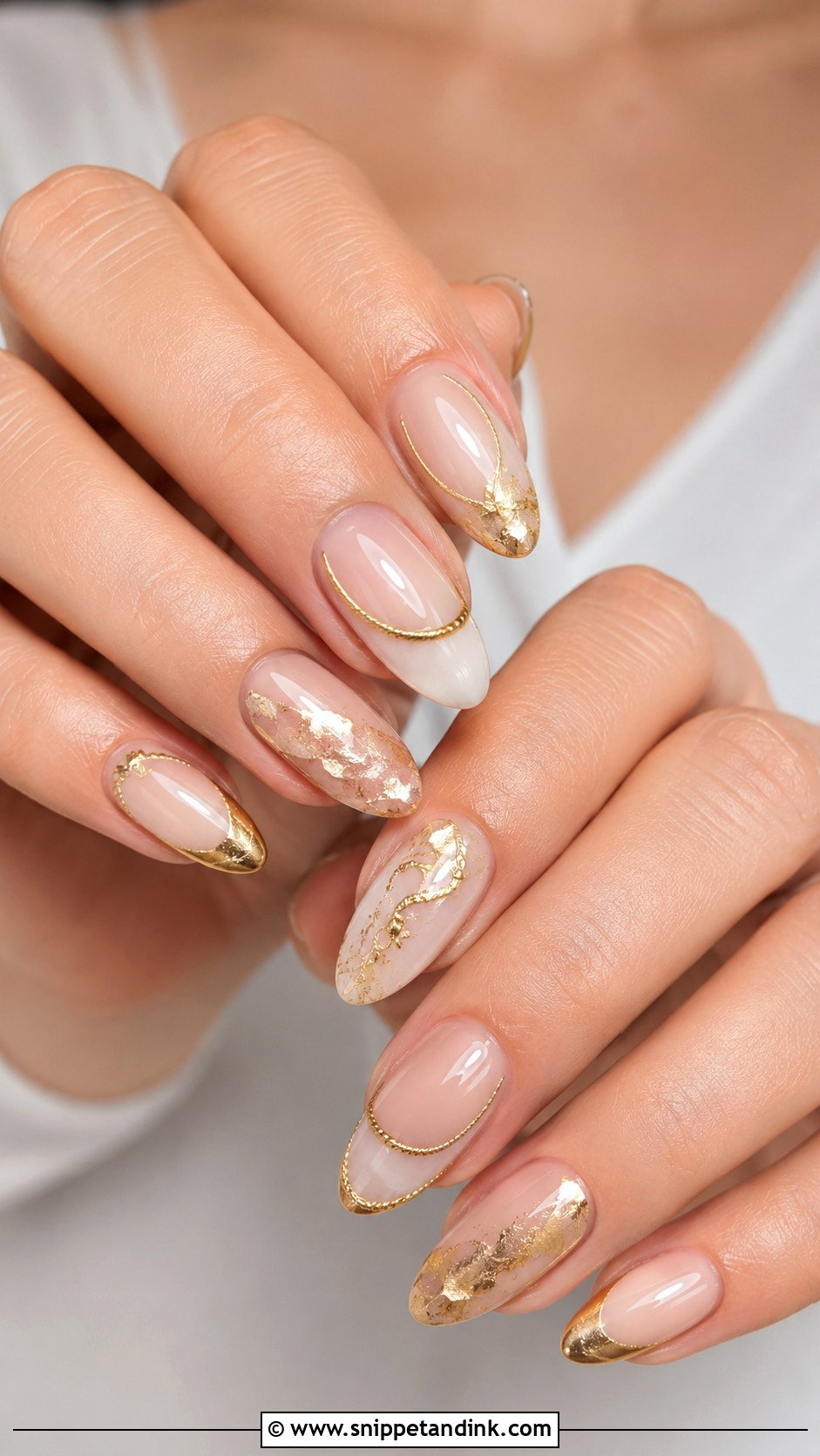 Western Gold Wedding Nails - Snippet and Ink - 20 Western Wedding Nails for Bride