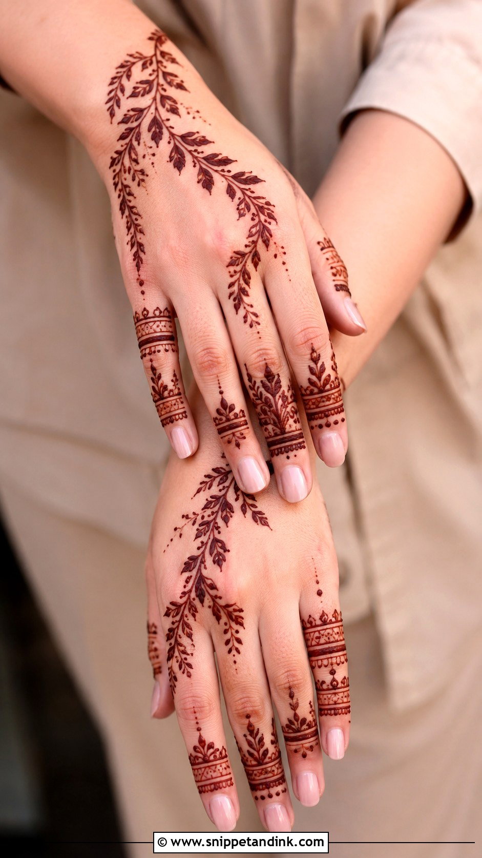 Western Henna Mehndi Design - Snippet and Ink - 35 Trending Mehndi Designs