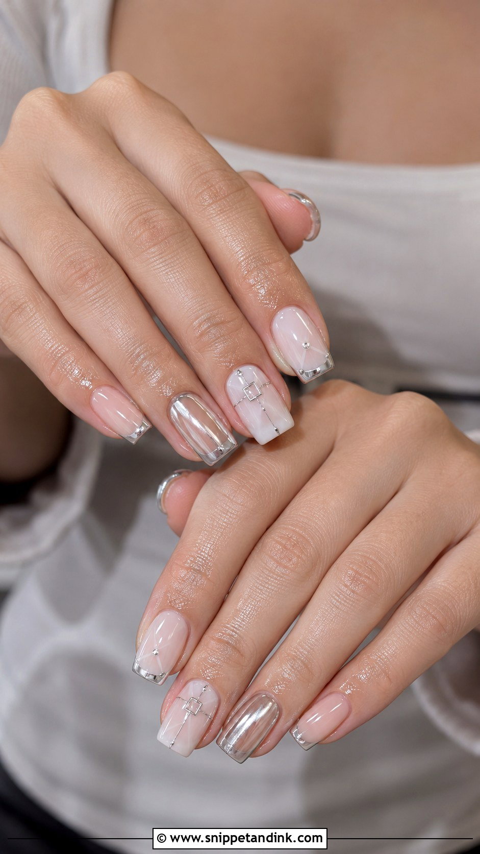 Western Silver Wedding Nails - Snippet and Ink - 20 Western Wedding Nails for Bride