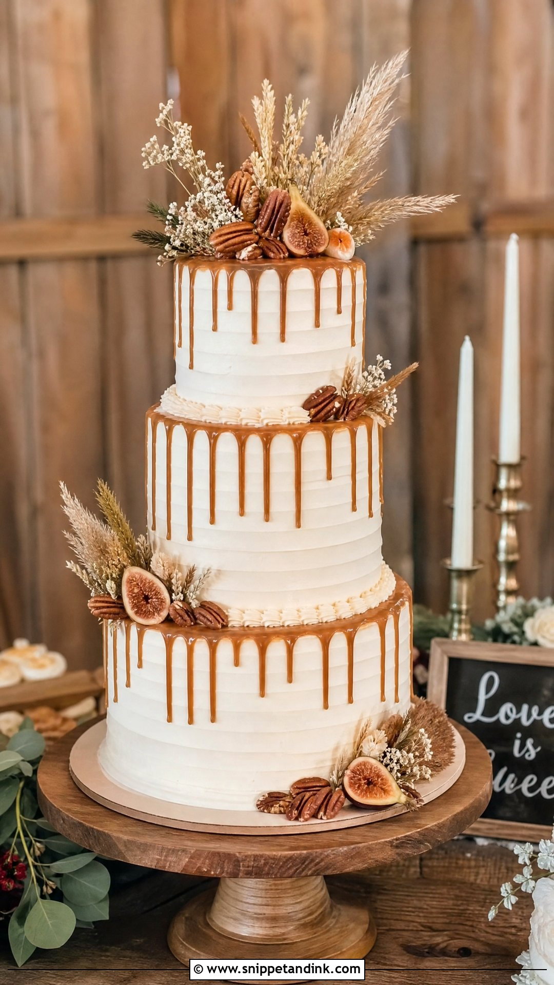 Western Wedding Cake With Caramel Drip - Snippet and Ink - 30 Western Cake Ideas for Wedding