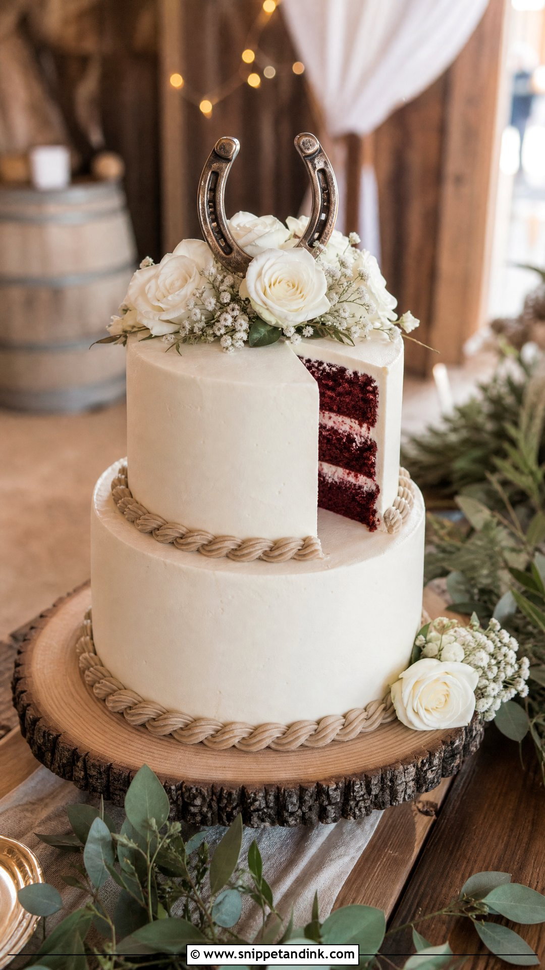 Western Wedding Cake With Red Velvet - Snippet and Ink - 30 Western Cake Ideas for Wedding