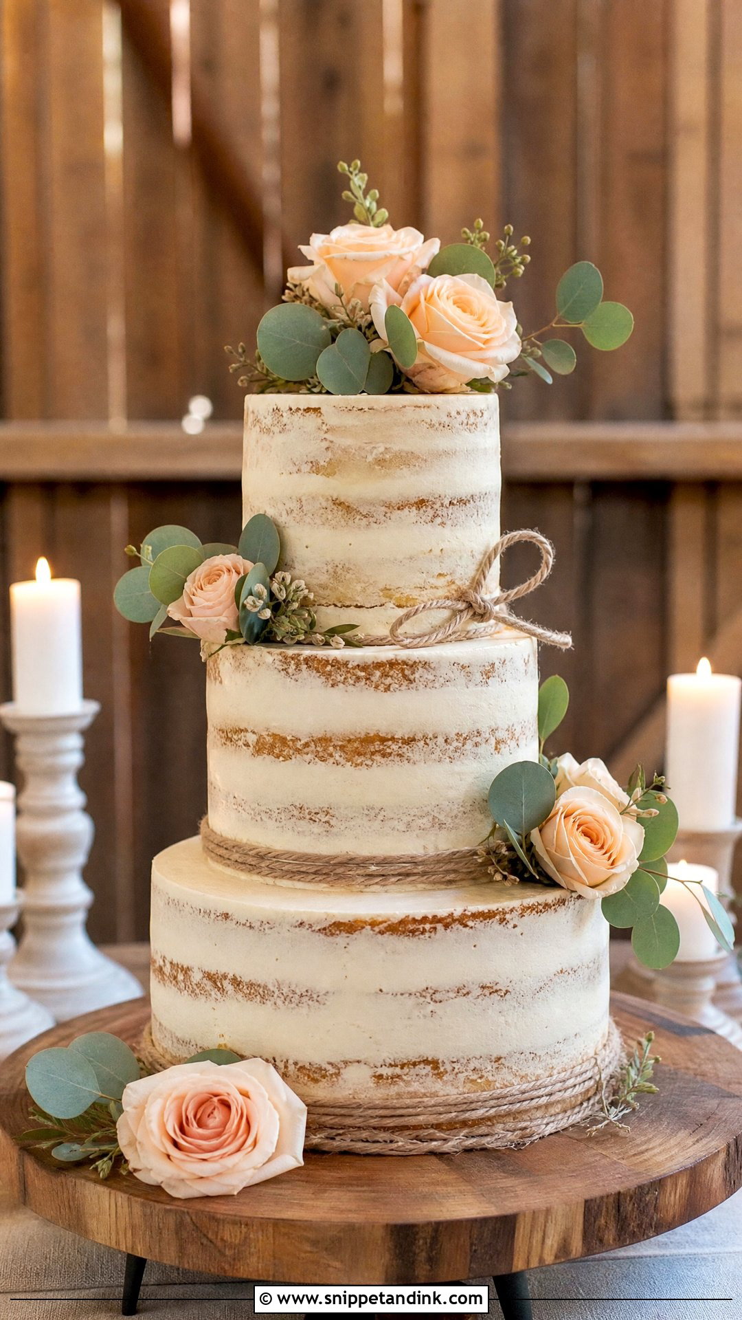 Western Wedding Cake With Semi Naked Frosting - Snippet and Ink - 30 Western Cake Ideas for Wedding