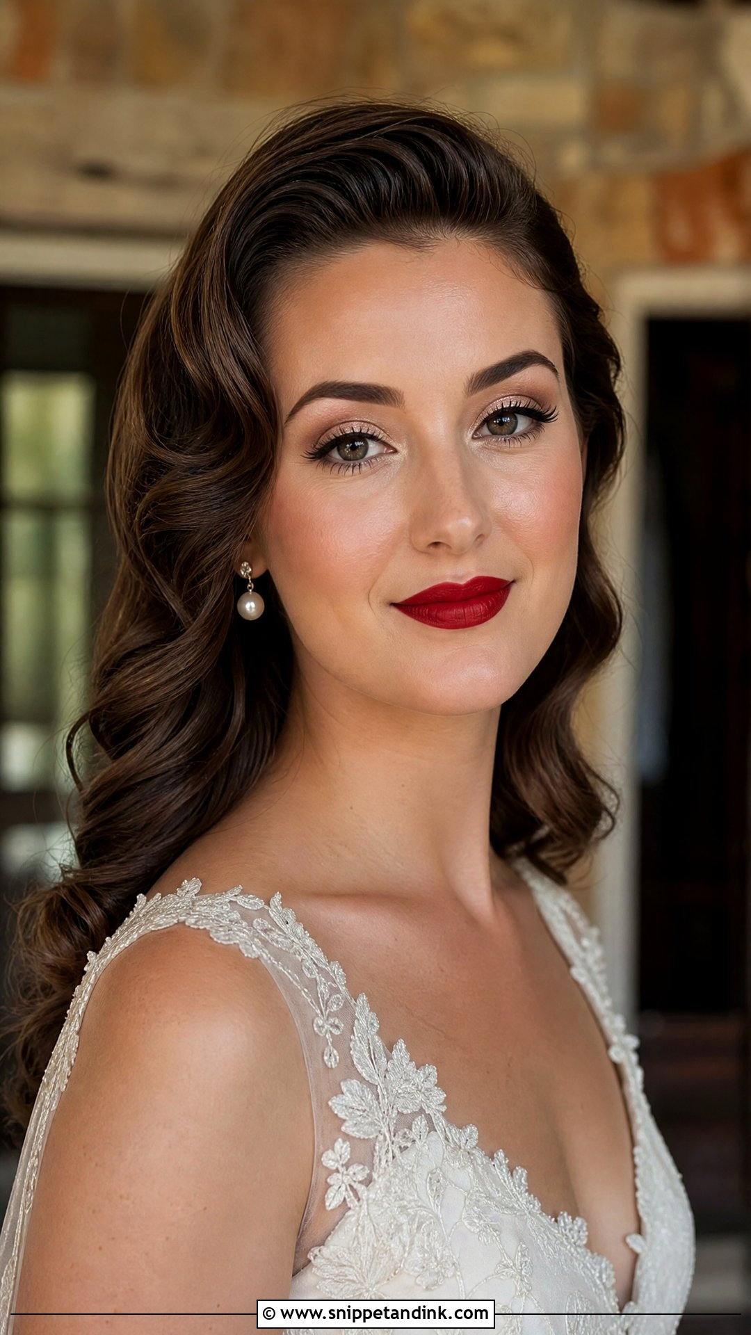 Western Wedding Makeup With Red Lip - Snippet and Ink - 20 Western Wedding Makeup Ideas