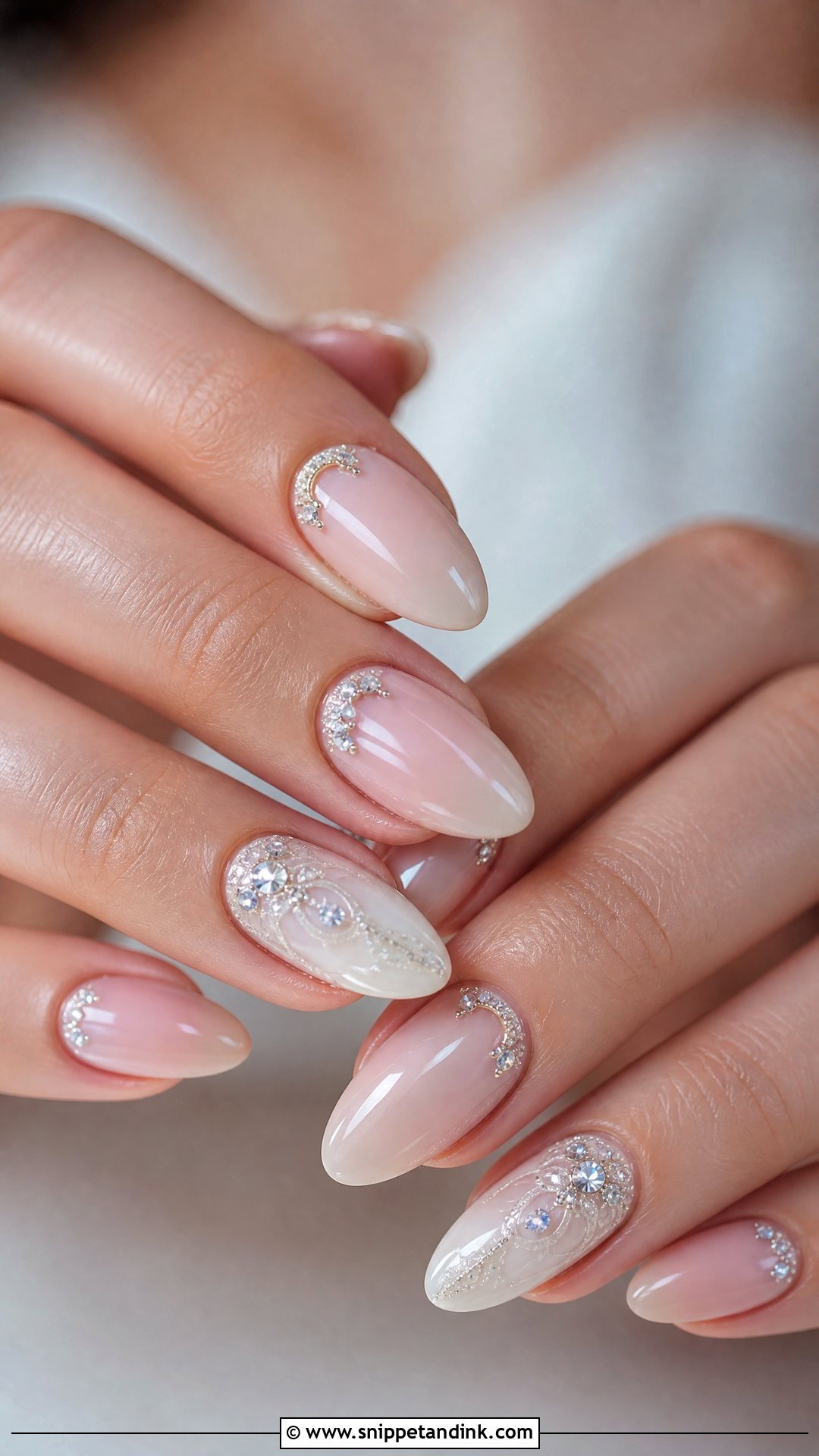 Western Wedding Nails With Rhinestones - Snippet and Ink - 25 Western Wedding Nails