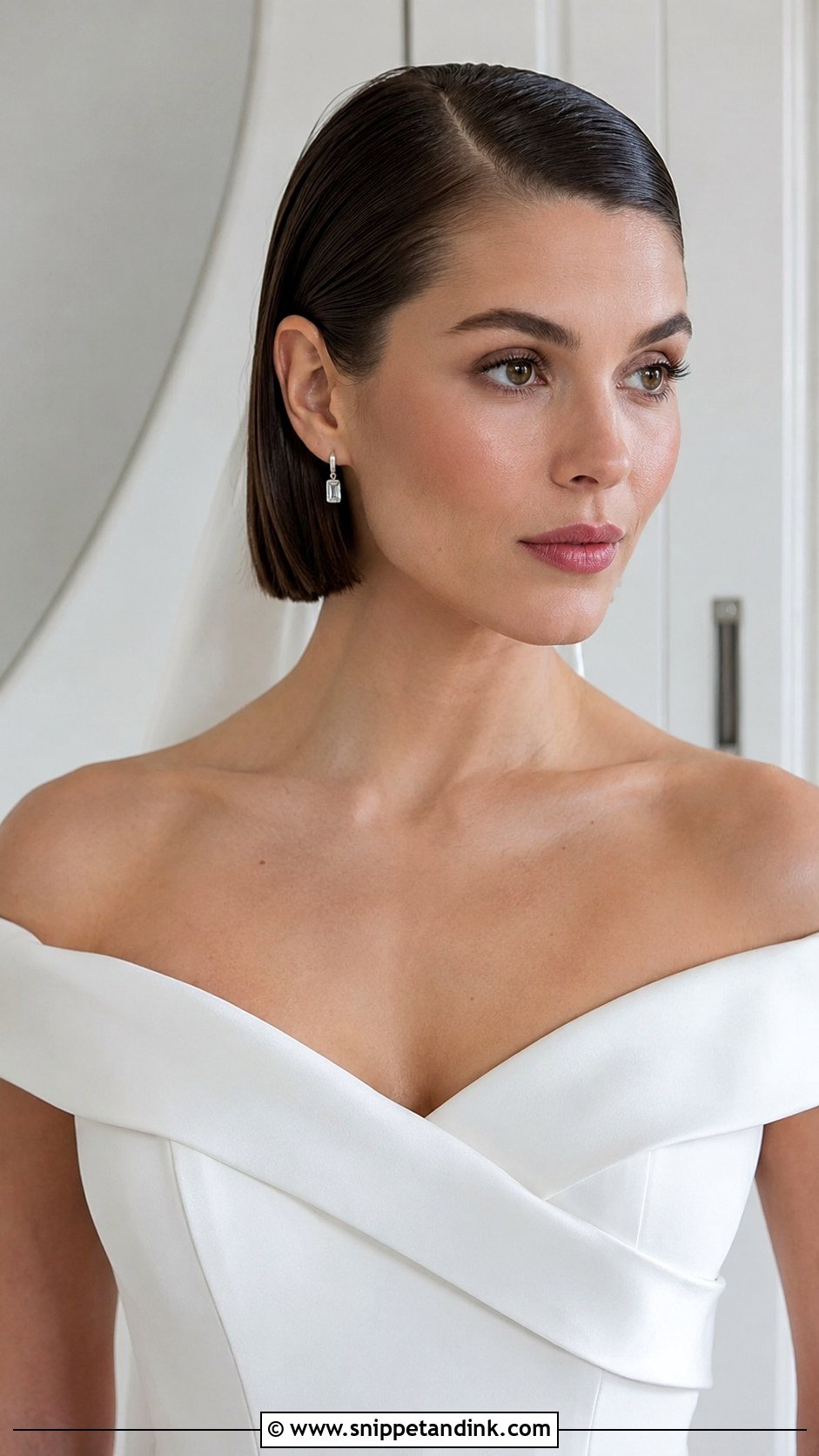 Wet Look Bob - Snippet and Ink - 25 Short Hairstyle Women for Wedding Ideas