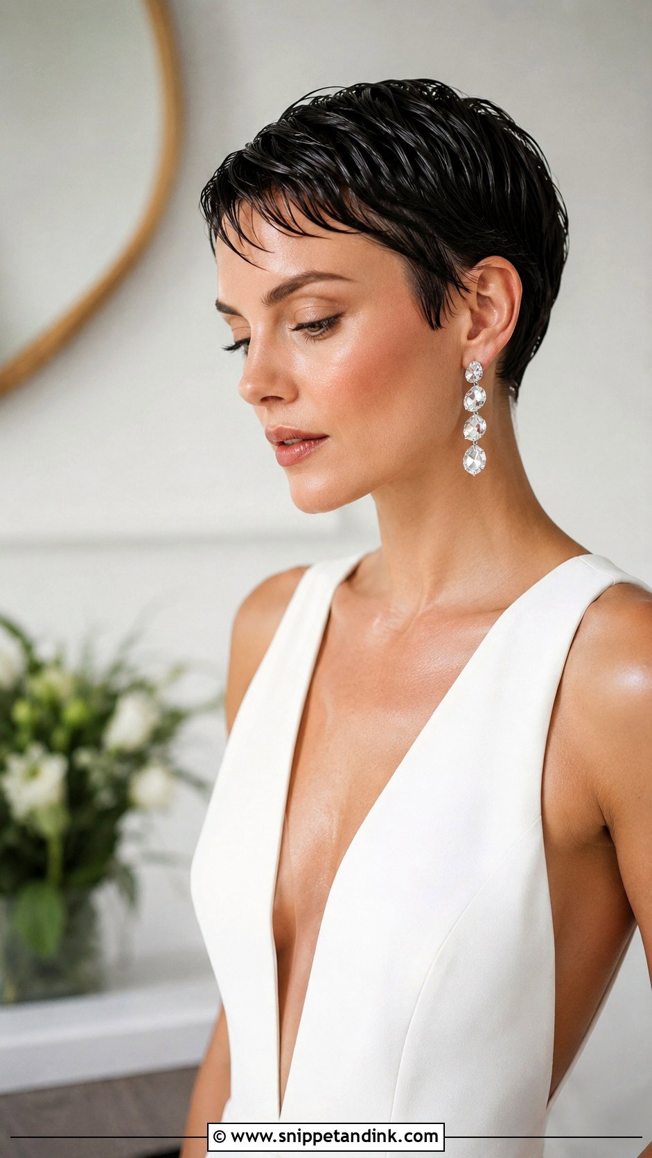 Wet Look Pixie - Snippet and Ink - 20 Pixie Wedding Hairstyles