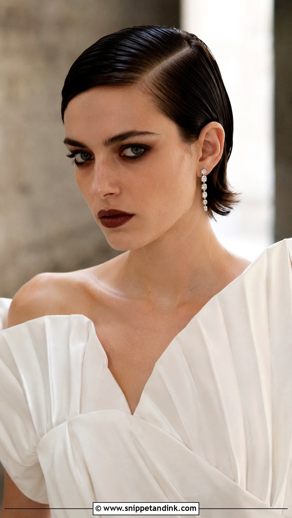 Wet Look Short Hair - Snippet and Ink - 25 Short Hair Styles for Wedding