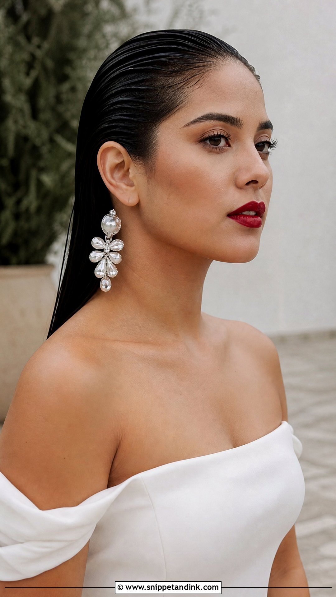 Wet Look Slicked Back Style - Snippet and Ink - 20 Wedding Hairstyles Shoulder Length Hair