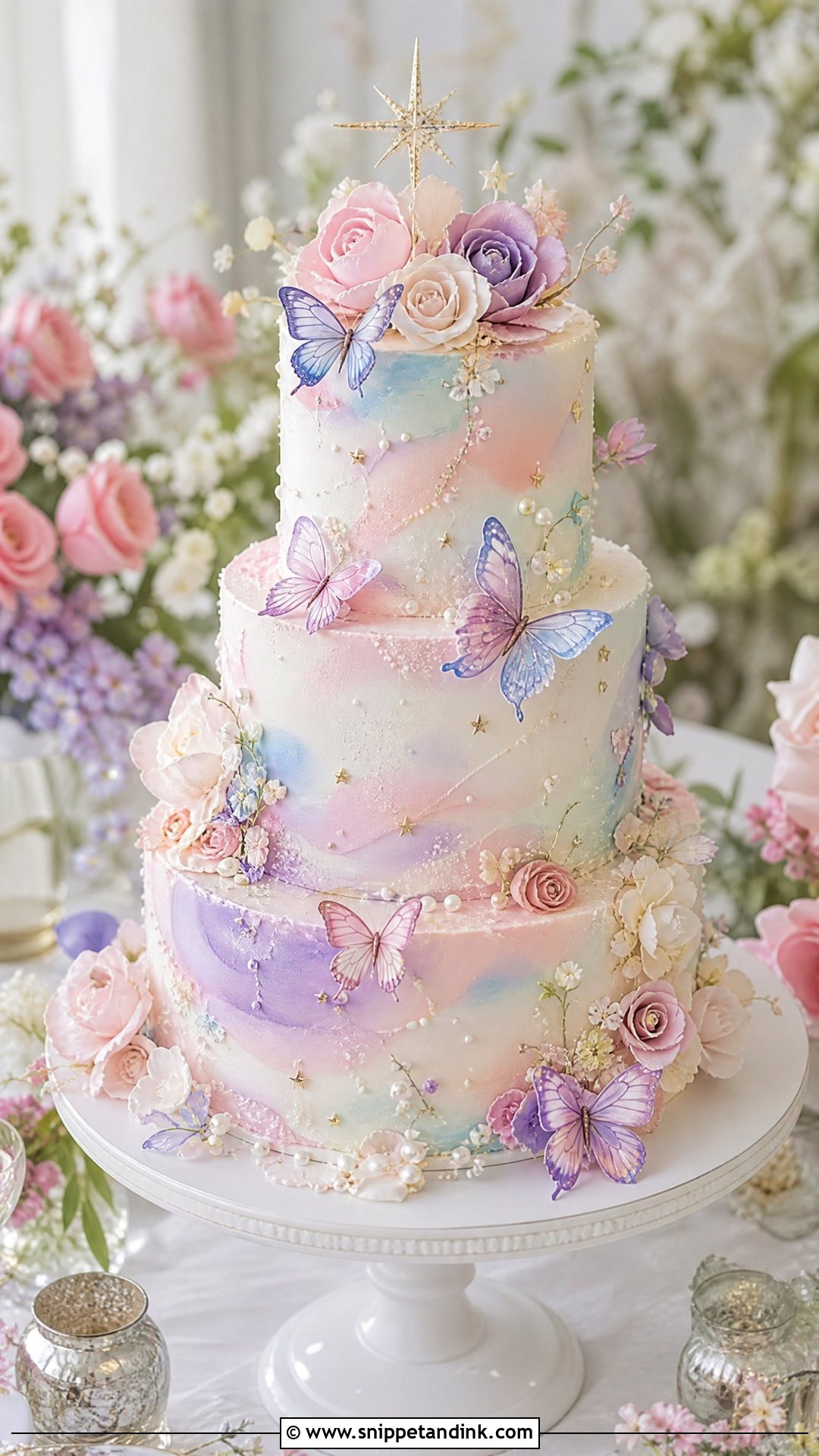 Whimsical Pastel Wedding Cake - Snippet and Ink - 30 Fantasy Cake Ideas for Wedding