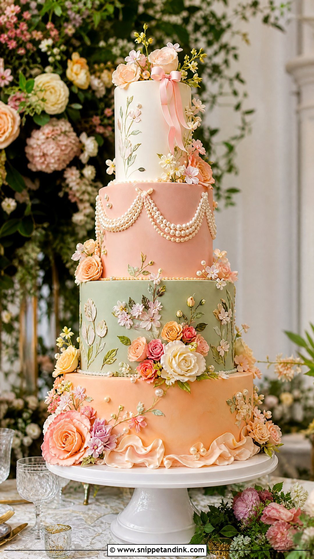 Whimsical Tiered Wedding Cake - Snippet and Ink - 20 Whimsical Wedding Cakes