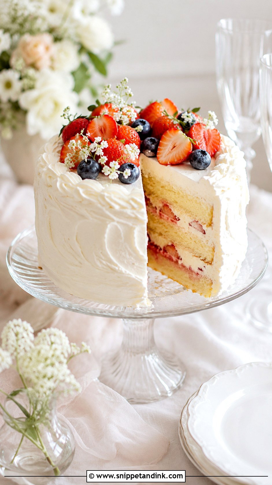 Whipped Cream Wedding Cake - Snippet and Ink - 20 Non Fondant Wedding Cakes