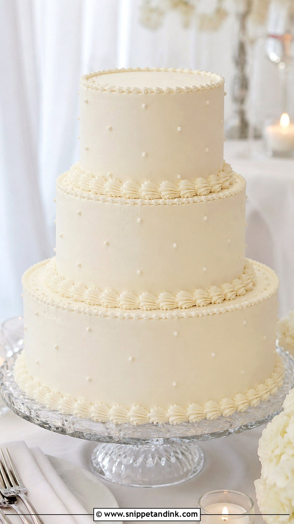 White 3 Tier Wedding Cake No Flowers - Snippet and Ink - 20 3 Tier Wedding Cake No Flowers