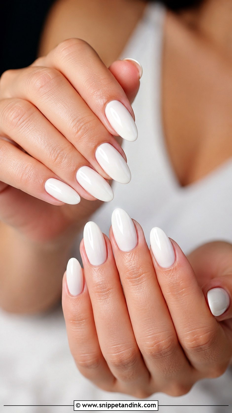 White Almond Bride Nails - Snippet and Ink - 20 White Bride Nails Wedding