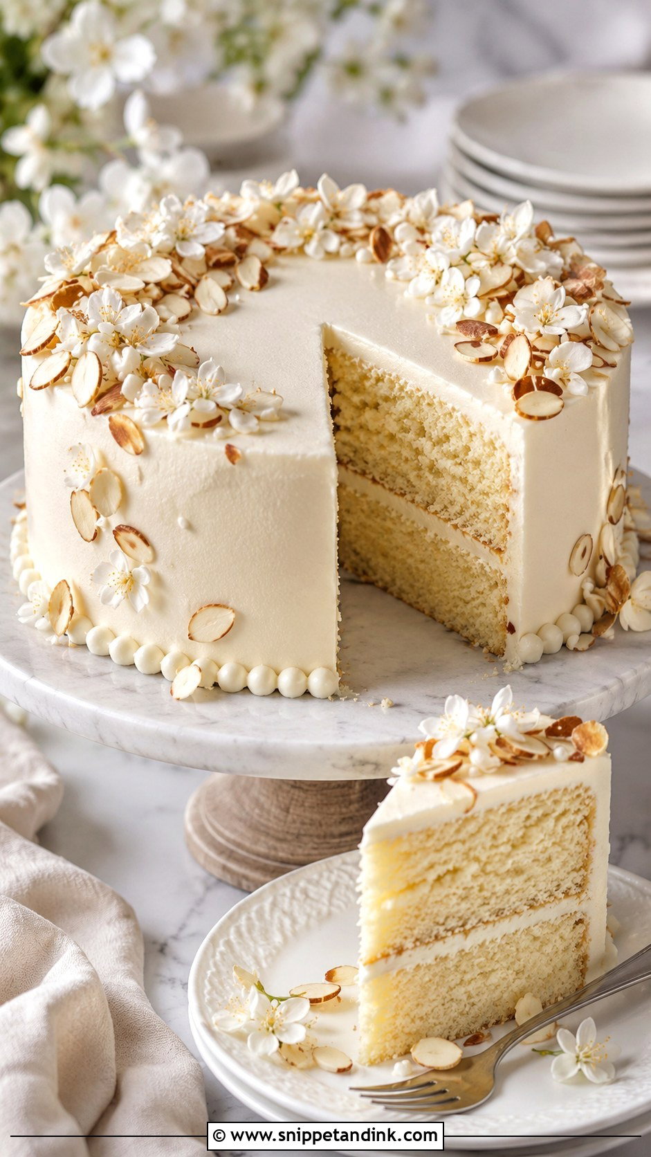 White Almond Wedding Cake With Almond Flour - Snippet and Ink - 25 White Almond Wedding Cake Recipe From Scratch